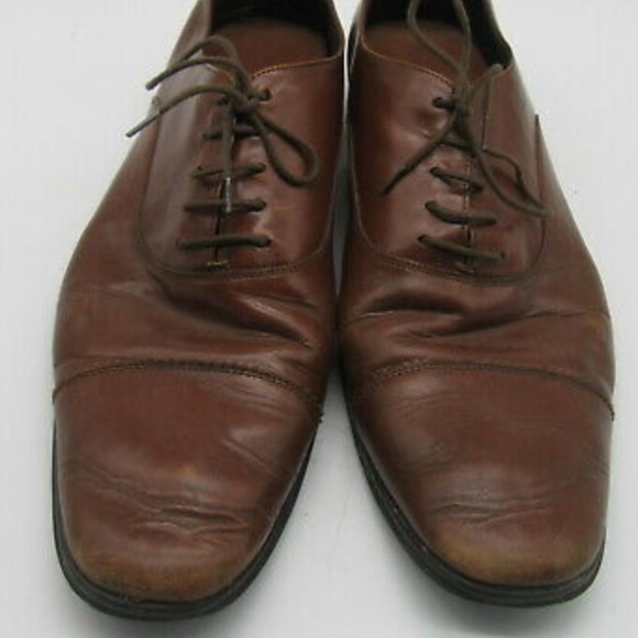Salvatore Ferragamo Men\'s Brown Oxford Dress Shoe sz 10 main image 9